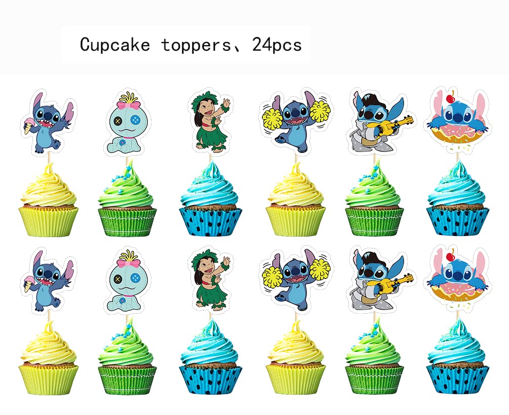 Losede 24-Pack Cake Toppers – Cupcake & Birthday Party Decorations