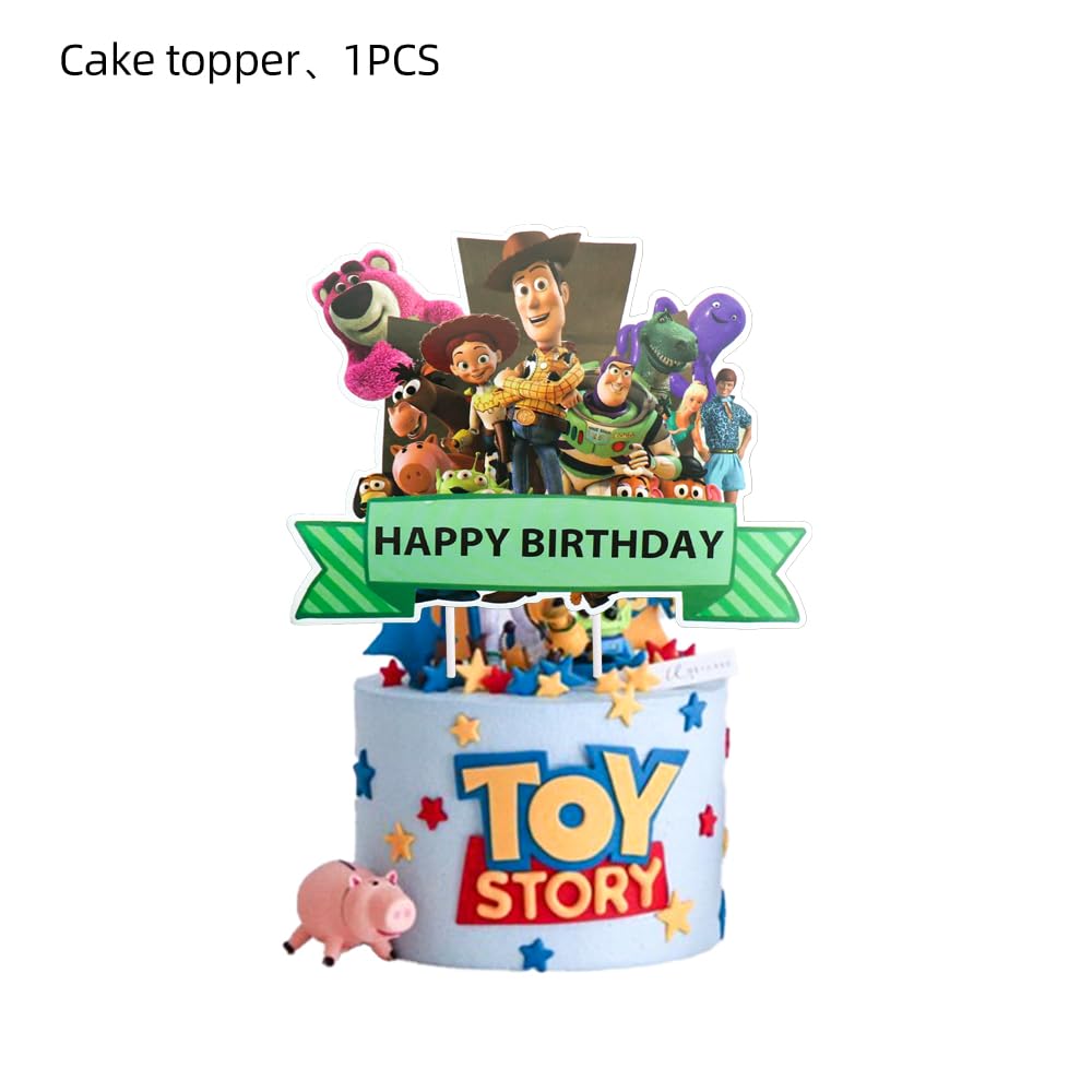 Losede 25PCS Cake Toppers Set - Happy Birthday Cupcake Toppers (Style 7)