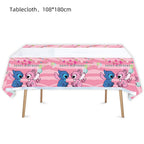 Losede 2pcs Pink Birthday Tablecloths – 70x42 in Table Cover Set for Party Decor