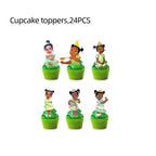 Losede 25-Piece Cake Toppers Set | Cupcake Toppers & Cake Decorations for Birthday Parties (Style 6)