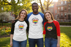 MEHZO LOVE IS LOVE Unisex 3/4 sleeve Raglan T-shirt