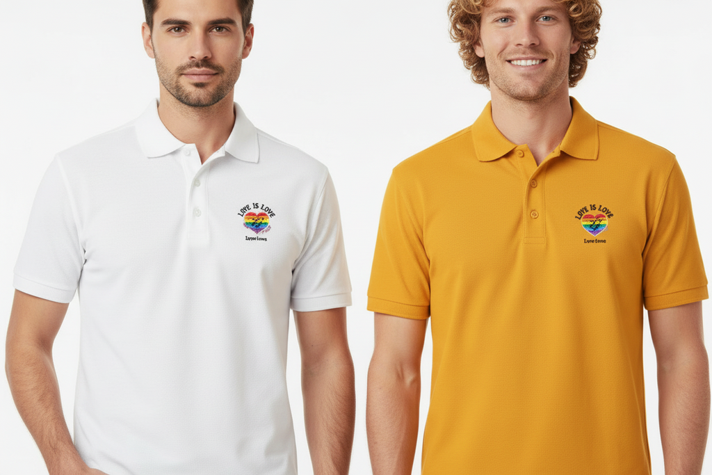MEHZO LOVE IS LOVE Men’s Polo Shirt | Sport-Tek ST650