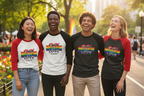 MEHZO LOVE IS LOVE Unisex 3/4 sleeve Raglan T-shirt