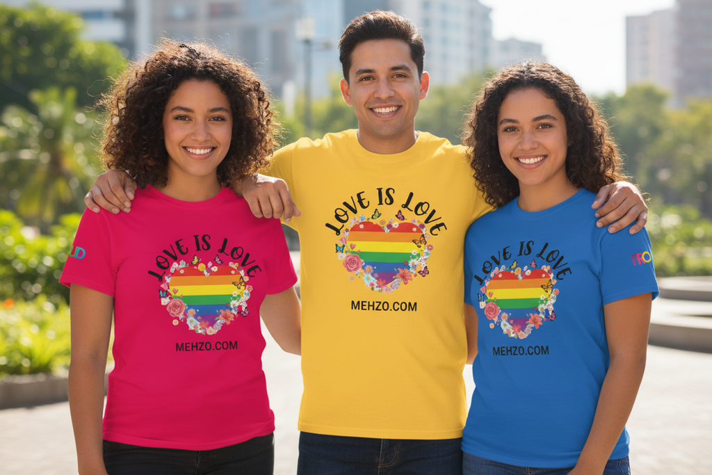 MEHZO LOVE IS LOVE Heavyweight Unisex Crewneck T-shirt | Gildan® 5000