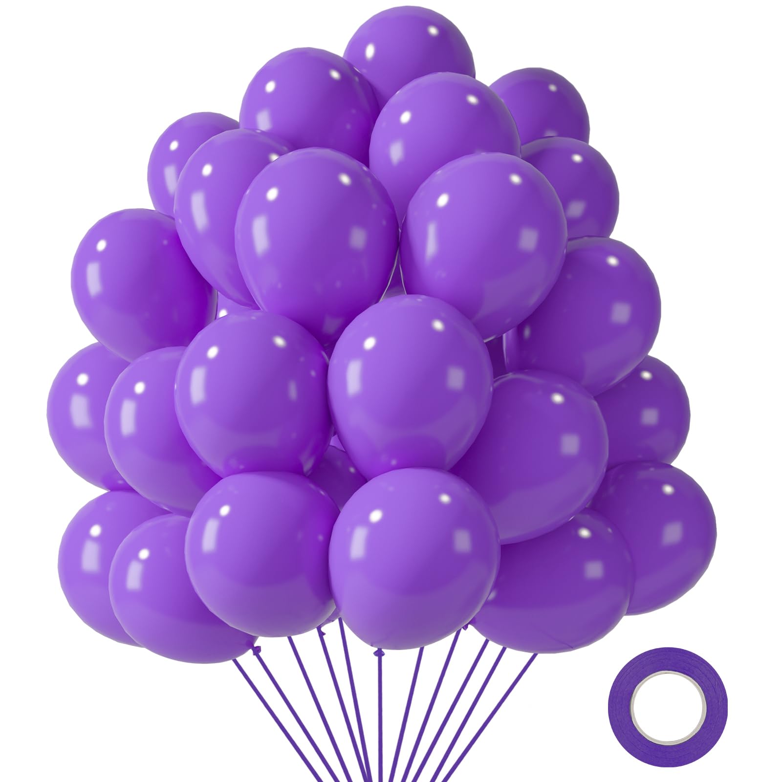 LovesTown 110PCS Purple Balloons – 12-Inch Latex Party Arch & Garland Set