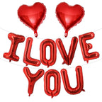 Lovoir 16-Inch Red I LOVE YOU Balloons – 10 Pcs, Valentine’s Day Banner for Weddings & Parties