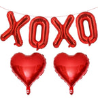 Lovoir 16-Inch Red XOXO Heart Balloons – 6 Pcs Valentine’s Day Decor