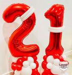 Lovoir Red 23 Number Balloons – 40-Inch Giant Foil Balloons for Birthday and Anniversary Parties