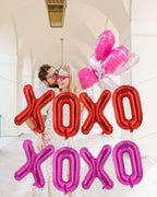 Lovoir 16-Inch Red XOXO Pink XOXO Balloons — 8 Pieces Valentine’s Day Letter Balloons