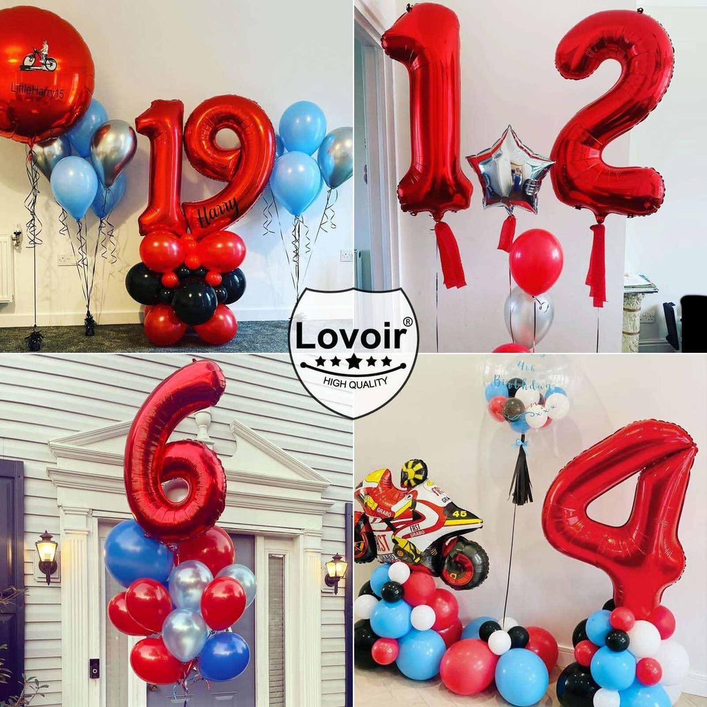 Lovoir Red 23 Number Balloons – 40-Inch Giant Foil Balloons for Birthday and Anniversary Parties