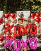 Lovoir 16-Inch Red XOXO Pink XOXO Balloons — 8 Pieces Valentine’s Day Letter Balloons