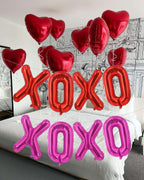 Lovoir 16-Inch Red XOXO Pink XOXO Balloons — 8 Pieces Valentine’s Day Letter Balloons