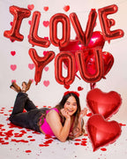 Lovoir 16-Inch Red I LOVE YOU Balloons – 10 Pcs, Valentine’s Day Banner for Weddings & Parties