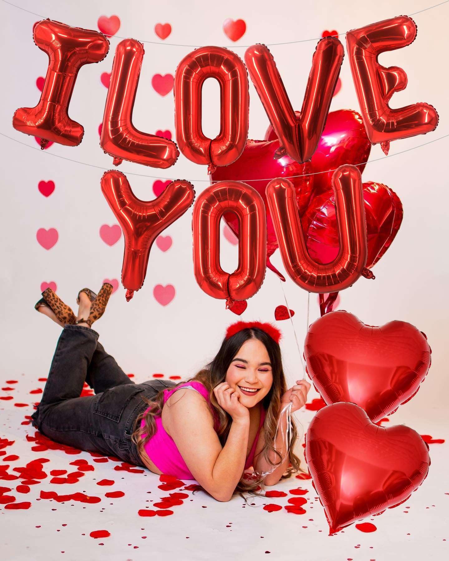 Lovoir 16-Inch Red I LOVE YOU Balloons – 10 Pcs, Valentine’s Day Banner for Weddings & Parties