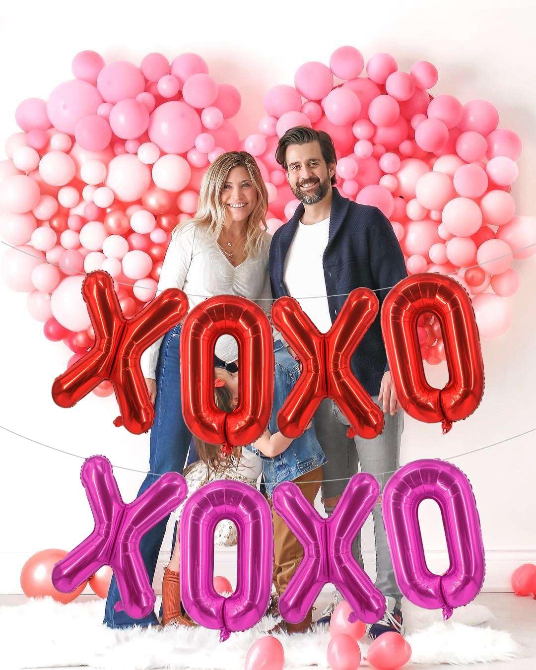 Lovoir 16-Inch Red XOXO Pink XOXO Balloons — 8 Pieces Valentine’s Day Letter Balloons