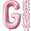 Lovoir Pink Letter G Balloons - 40 Inch Pastel Pink Foil Mylar Balloon for Birthday & Anniversary