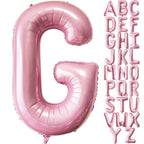 Lovoir Pink Letter G Balloons - 40 Inch Pastel Pink Foil Mylar Balloon for Birthday & Anniversary