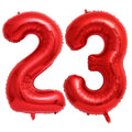 Lovoir Red 23 Number Balloons – 40-Inch Giant Foil Balloons for Birthday and Anniversary Parties