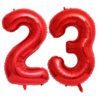 Lovoir Red 23 Number Balloons – 40-Inch Giant Foil Balloons for Birthday and Anniversary Parties