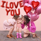 Lovoir 16-Inch Red I LOVE YOU Balloons – 10 Pcs, Valentine’s Day Banner for Weddings & Parties
