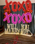 Lovoir 16-Inch Red XOXO Pink XOXO Balloons — 8 Pieces Valentine’s Day Letter Balloons