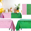 LOYIM 2 Pcs Witch Holographic Tablecloth – Pink & Green 54x108 in | Princess & Witch Theme