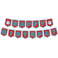 Lsydzh Cartoon Dog Paw Birthday Banner - Cute Cartoon Party Sign for Boys