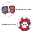 Lsydzh Cartoon Dog Paw Birthday Banner - Cute Cartoon Party Sign for Boys