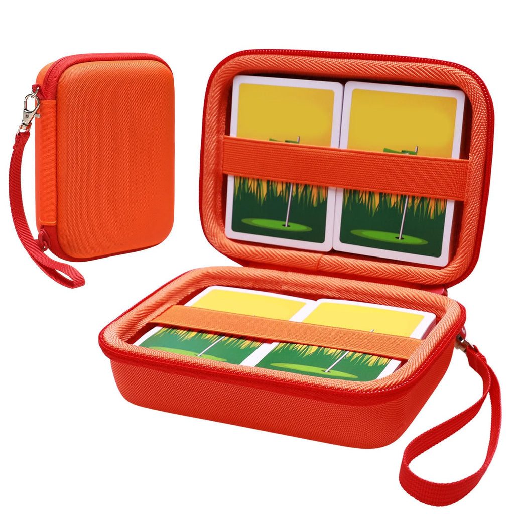 L LTGEM 300+ Card Game Case Orange (Case Only) – Fits Pokemon TCG, UNO, Piles & More