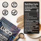 Lucid Superfood Organic Mushroom Coffee with Nootropics – Lion's Mane, Cordyceps & Tremella – Instant Focus Coffee – USA Made
