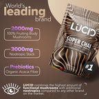 Lucid Superfood Organic Mushroom Chai with Nootropics – Lion’s Mane, Cordyceps & Tremella – Instant Focus Chai – USA Made