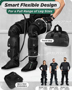 Lunix LX10 Full Leg Massager with Heat & Air Compression – Charcoal Black