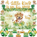 LUUFILx Lion Baby Shower Decorations – A Little King on His Way Banner & Safari Party Supplies