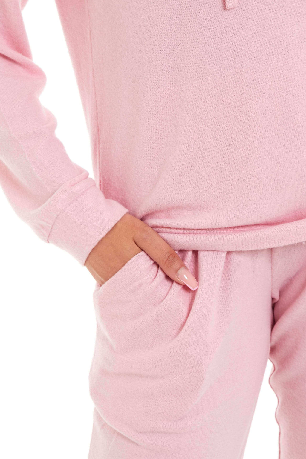 Daisy Dreamer Hooded Pyjama Set Womens Pink Grey Long Sleeve Hoodie and Pants Luxurious