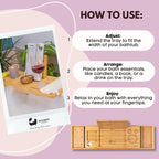 Luxury Eco-Friendly Bamboo Bath Tray