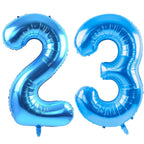 LVMOQIQIU 40 Inch Blue Foil Number Balloons – 23 & 32 for Birthday, Wedding, Anniversary Party Decor