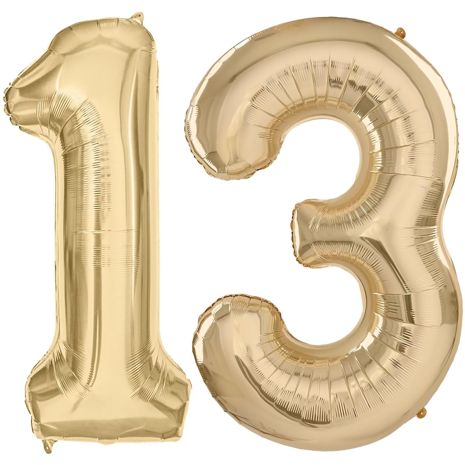 LVMOQIQIU Light Gold 40-Inch Number Balloons – 13 & 31 Foil Balloons for Birthday & Wedding Decor