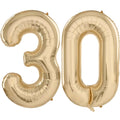 Light Gold 40-Inch Number Balloons (30) – LVMOQIQIU Champagne Gold Foil Balloons for 30th Birthday, Weddings