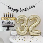 LVMOQIQIU Light Gold 40-Inch Number Balloons – 13 & 31 Foil Balloons for Birthday & Wedding Decor