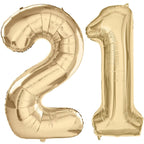 LVMOQIQIU Light Gold 40-Inch Number Balloons | 21st Birthday Foil Balloons Champagne Gold