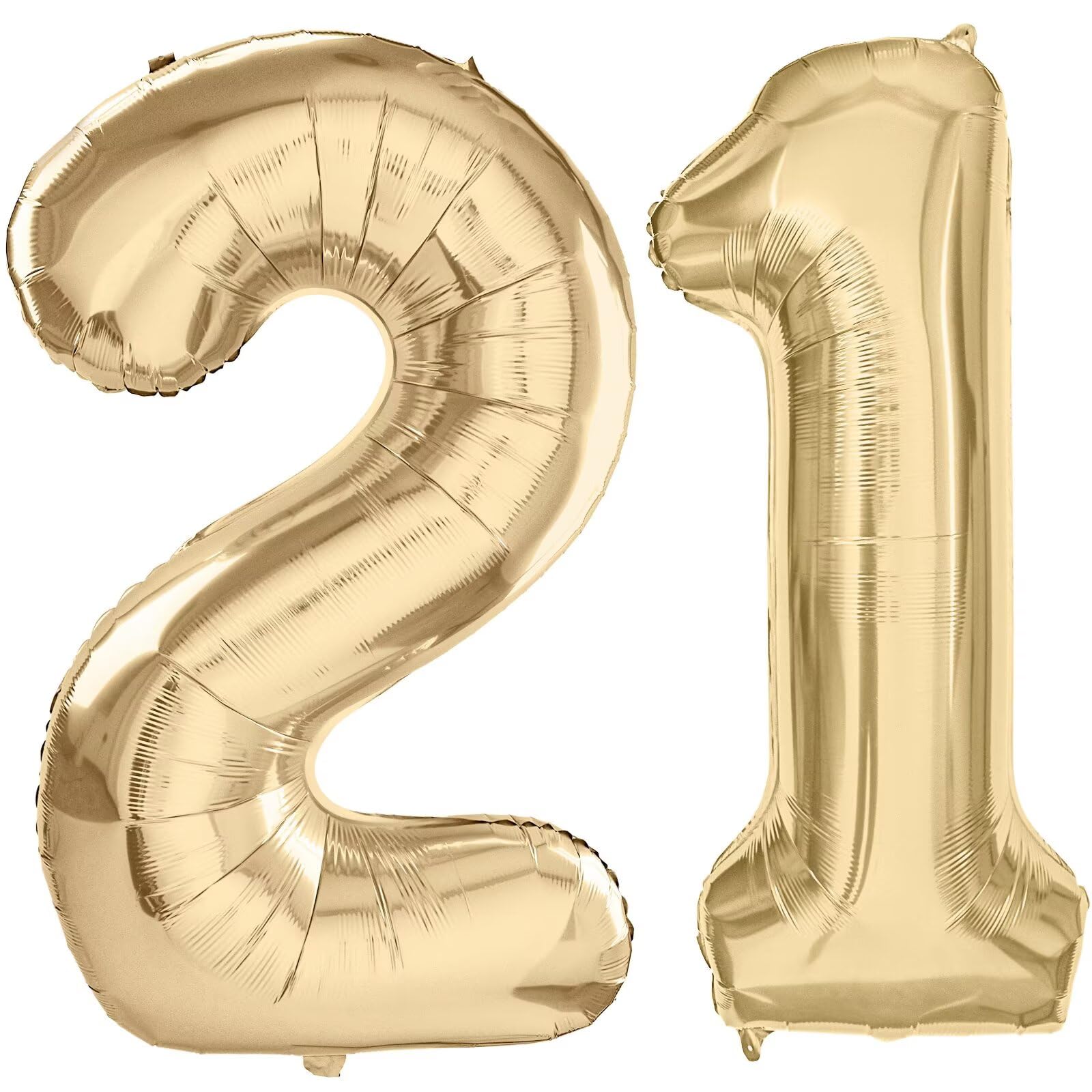 LVMOQIQIU Light Gold 40-Inch Number Balloons | 21st Birthday Foil Balloons Champagne Gold