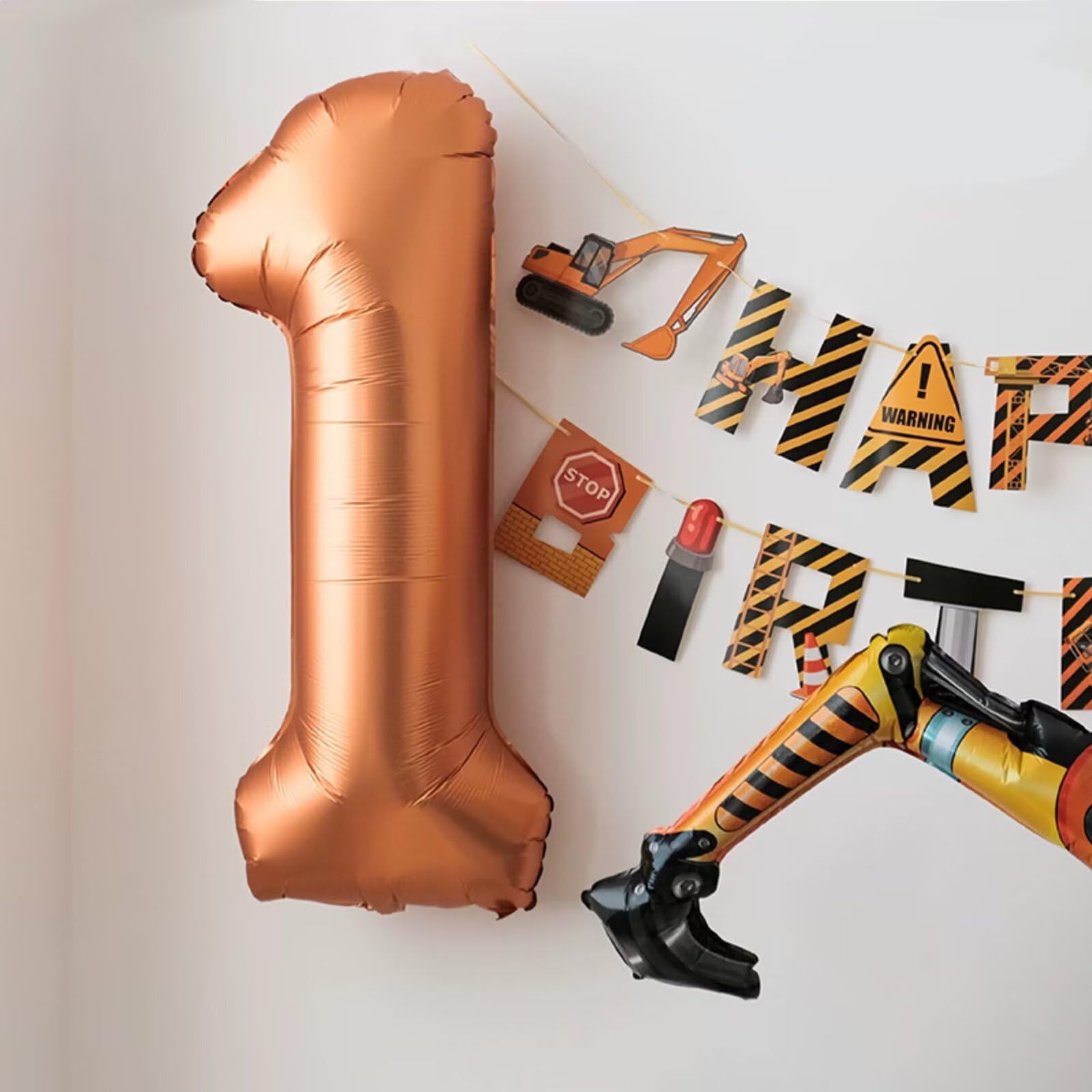 LVMOQIQIU 40-Inch Orange Foil Number Balloons — Birthday, Wedding, and Party Decor
