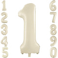 LVMOQIQIU 40-Inch Cream White Foil Number Balloon – Large Numeral Balloons for Weddings, Birthdays, and Celebrations
