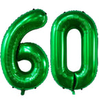 LVMOQIQIU 40 Inch Dark Green 60 Balloon – Large Foil Number Balloons for Birthday, Wedding, Anniversary