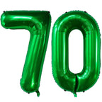 LVMOQIQIU 40-Inch Dark Green Foil Number 70 Balloons – Large Party Decor