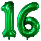 LVMOQIQIU 40-Inch Dark Green Foil Balloons — Numbers 16 & 61 for Celebrations