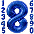 LVMOQIQIU 40-Inch Navy Blue 8 Balloons – Large Foil Number Balloons for Parties