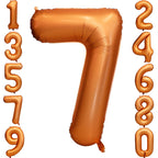 LVMOQIQIU 40-Inch Orange Foil Number Balloons – Party Decor (0-9)