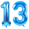 LVMOQIQIU 40 Inch Blue 13 Balloon - Large Foil Number Balloons for Birthday, Anniversary, and More