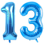 LVMOQIQIU 40 Inch Blue 13 Balloon - Large Foil Number Balloons for Birthday, Anniversary, and More